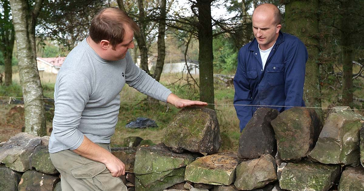 A dry stone walling training course in Scotland
