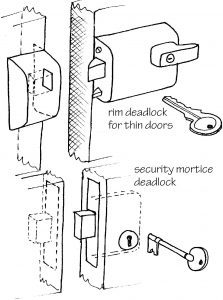 Security locks for doors