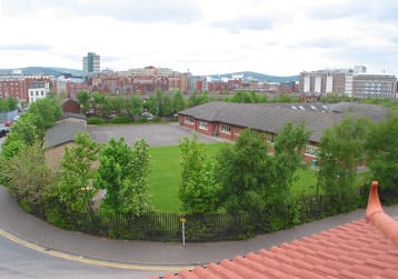 A view over an urban landscape in Belfast, Northern Ireland